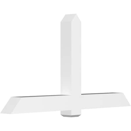 Ekena Millwork Eugene Architectural Grade PVC Gable Bracket, 72"W x 39"H x 6"D x 6"F, 13/12 Pitch GBP072X39X0606EUG00